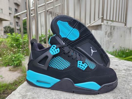(image for) Air Jordan 4 Shoes Black Blue -70